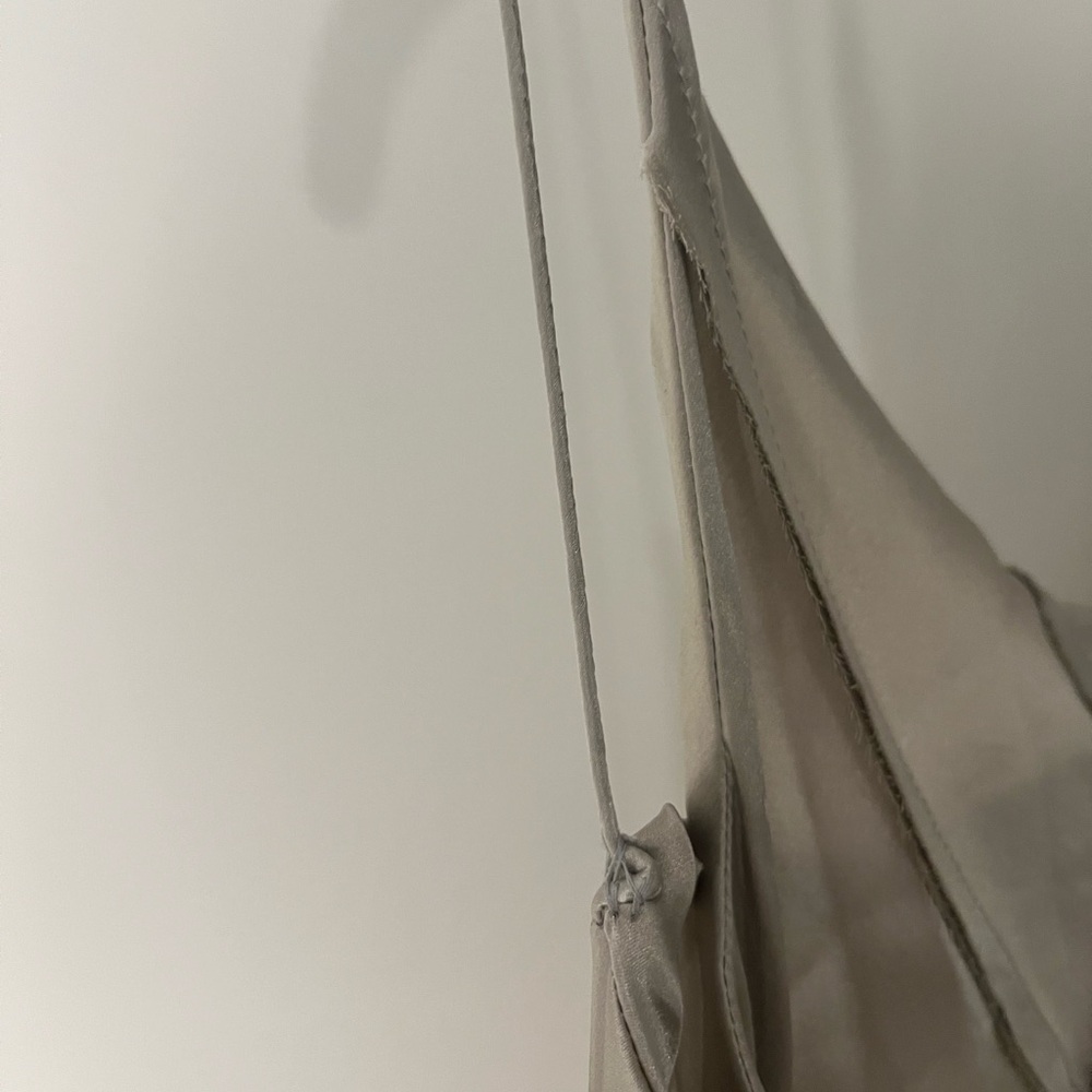 KES Elongated Recycled Slip Dress With Slit- Quartz - Picture 8 of 9